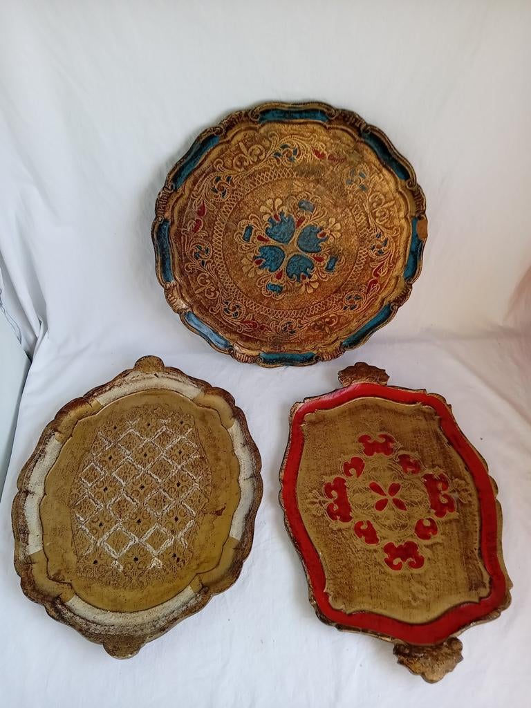 3 bakjes floretine, Ophalen of Verzenden, Gebruikt, Glas of Kopje