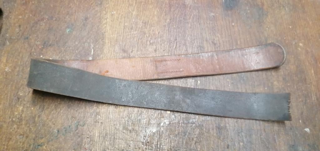 Lederen militaire riem Duitse landser uit Wereldoorlog WO2, Verzamelen, Verzenden