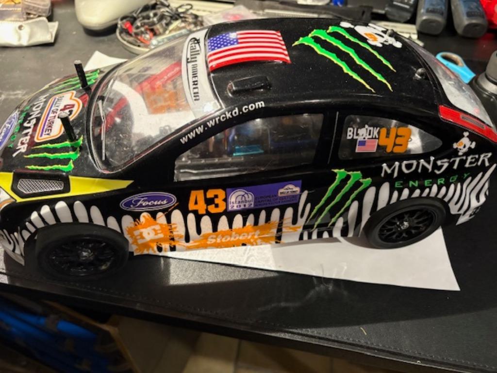 tamiya rc met body KEN BLOCK, Hobby en Vrije tijd, Elektro, Ophalen of Verzenden, Zo goed als nieuw, Schaal 1:10