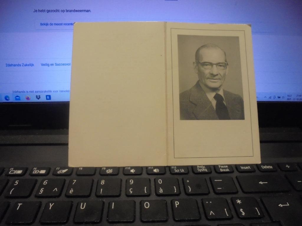 dp Albrecht Druwel, Verzamelen, Ophalen of Verzenden, Bidprentje