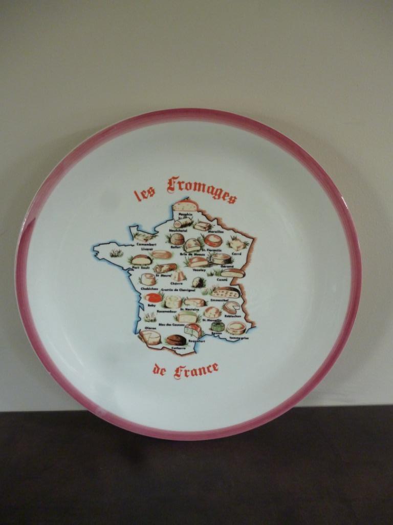 Assiette LES FROMAGES DE FRANCE faïence TERNANA, Enlèvement