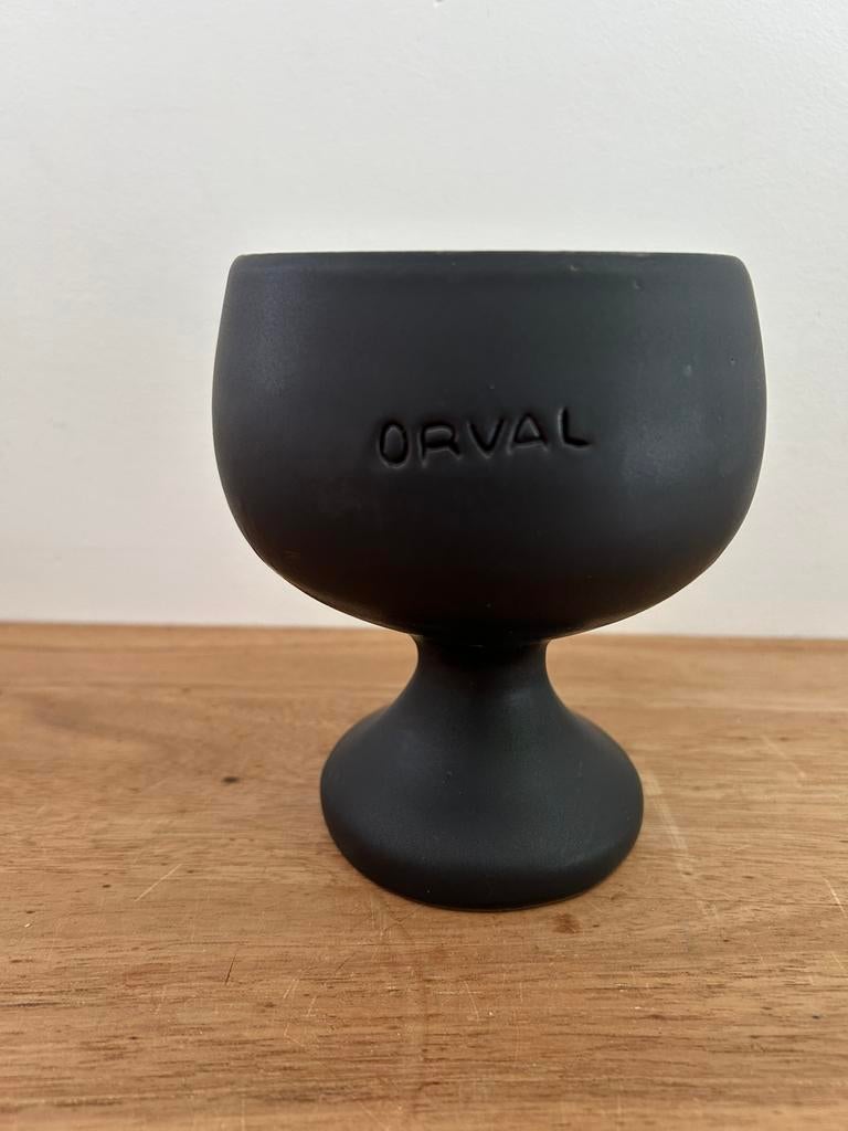 Calice Orval en grès noir mat 33cl neuf, Collections, Enlèvement ou Envoi