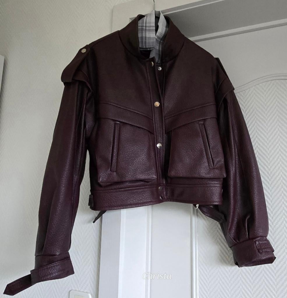 Bordeaux leder dames vest, Kleding | Dames, Ophalen, Nieuw, Maat 38/40 (M), Overige kleuren