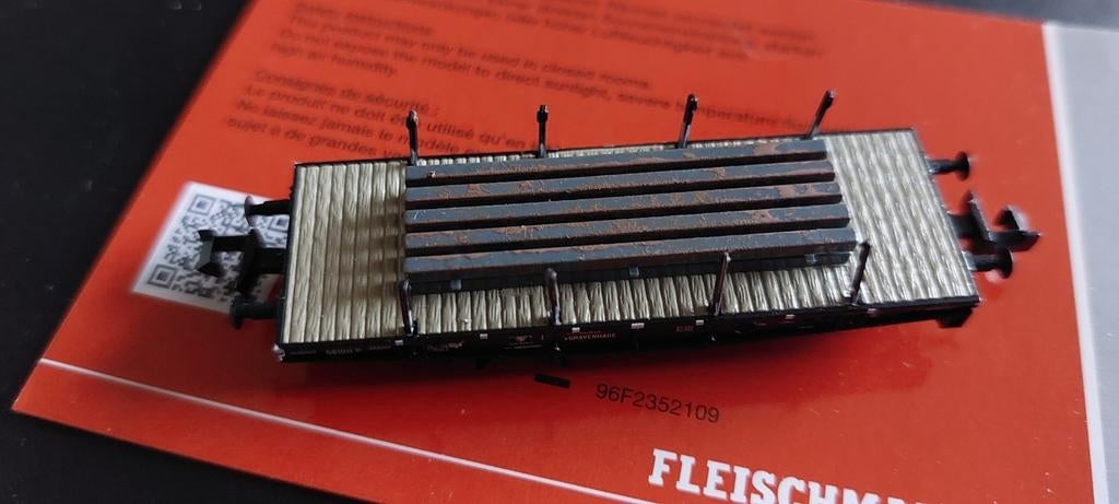 NLK 1017 FLEISCHMANN 845608 NEDERLANDS ZWAARTRANSPORT 1/160, Gelijkstroom, Verzenden, Fleischmann, Wagon