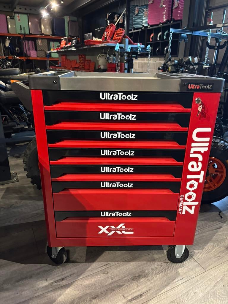 UltraToolz Gereedschapswagen Rood 7/7 Gevuld Nieuw, Auto diversen, Autogereedschap, Nieuw, Ophalen