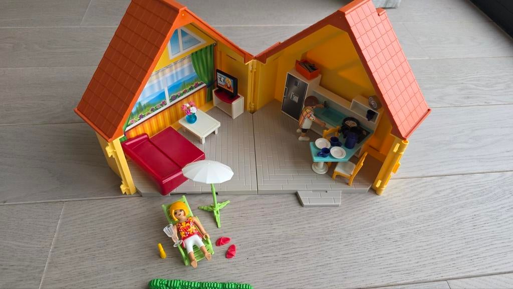 Playmobil Vakantiehuis set 6020, Kinderen en Baby's, Speelgoed | Playmobil, Ophalen, Zo goed als nieuw, Complete set