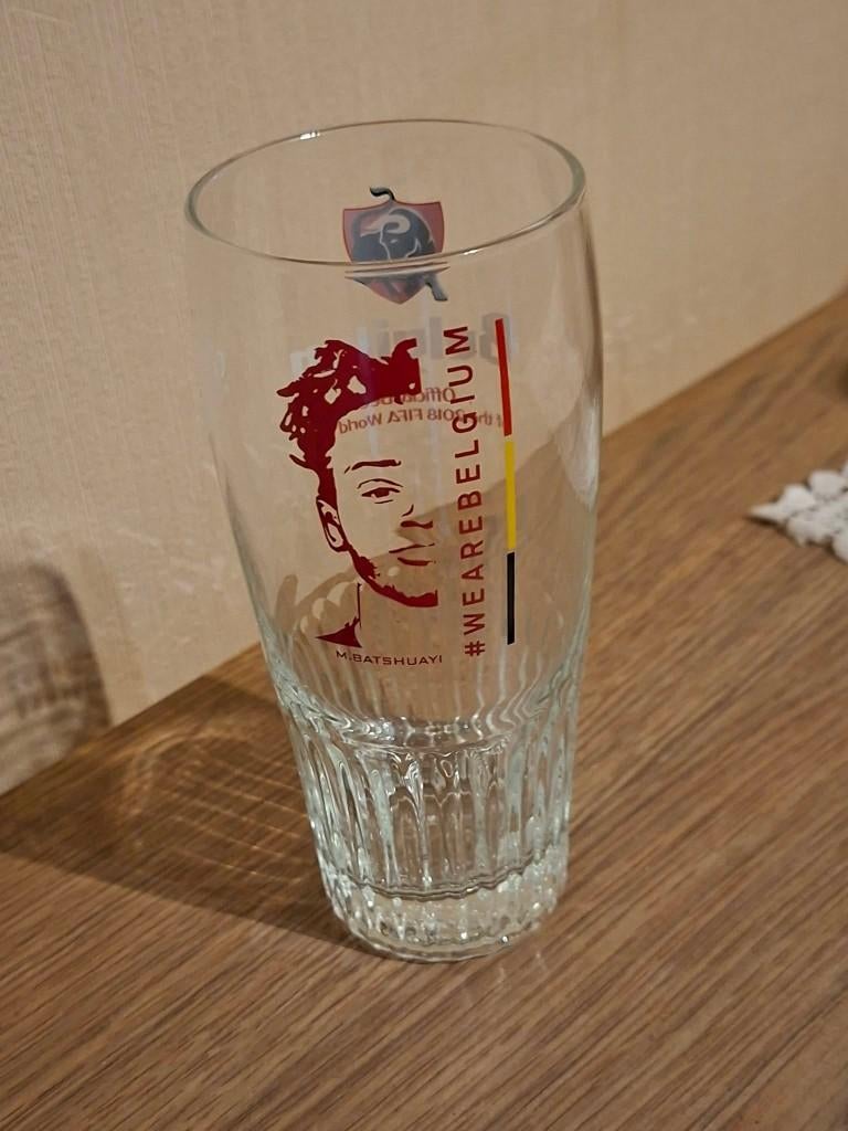 bierglas/Jupiler/Michy Batshuayi/FIFA World Cup 2018, Ophalen of Verzenden, Zo goed als nieuw, Bierglas