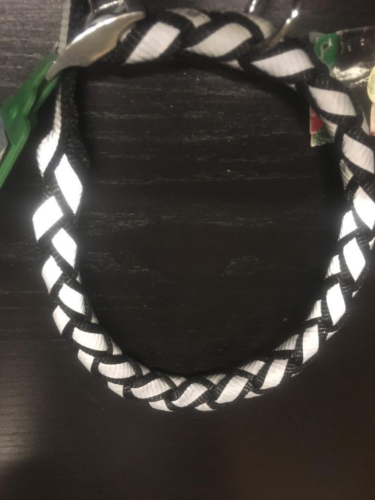 Halsband hond XL black/silver reflecterend nieuw, Ophalen of Verzenden