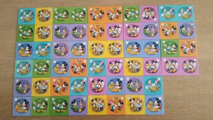 Domino Mickey Mouse clubhouse 28 stuks volledig, Hobby en Vrije tijd, Ophalen of Verzenden, Gebruikt
