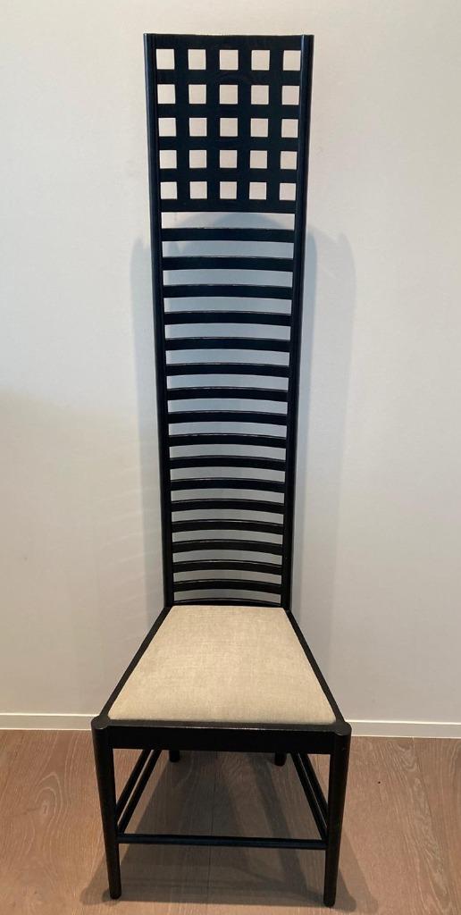 Mackintosh Hill House stoel, Maison & Meubles, Chaises, Enlèvement, Utilisé, Tissus, Noir