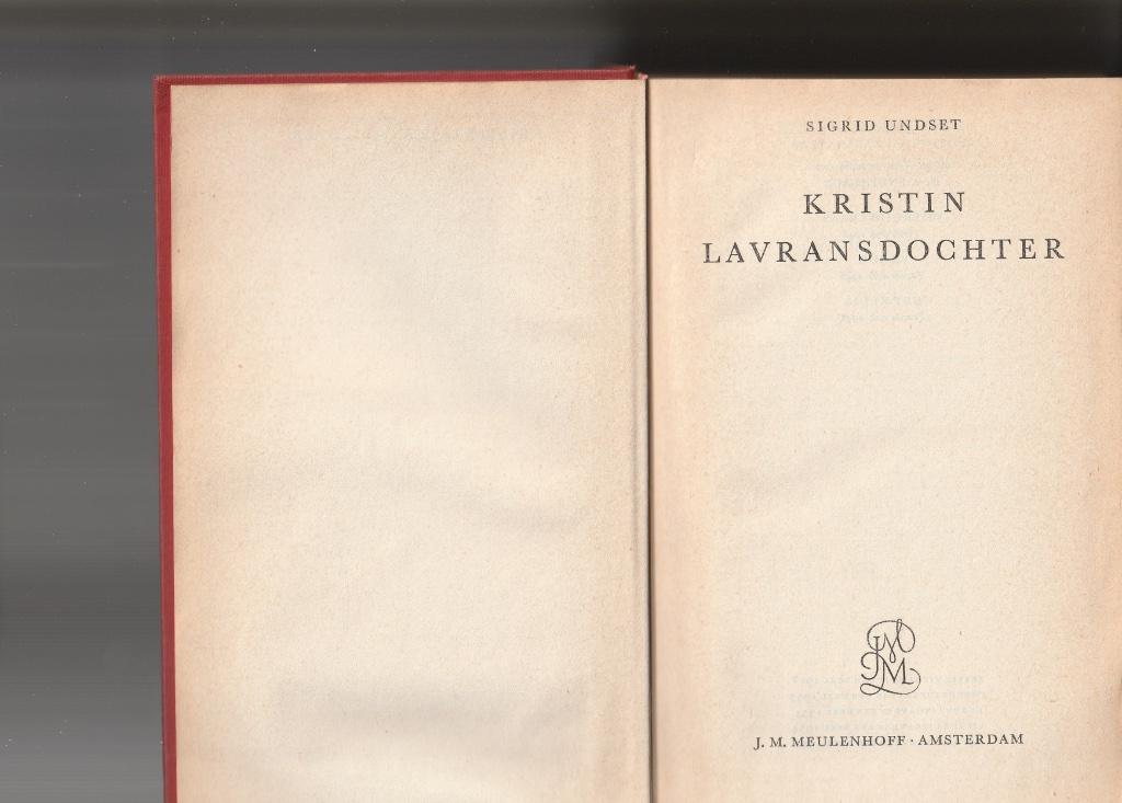 Sigrid Undset “Kristin Lavransdochter”, Boeken, Ophalen of Verzenden, Zo goed als nieuw, België