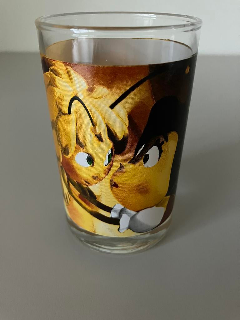 Glas MAYA DE BIJ + stickertjes., Verzamelen, Ophalen of Verzenden