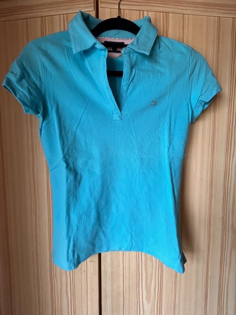 Turquoise polo Tommy Hilfiger small, Ophalen of Verzenden, Gedragen, Maat 36 (S), Blauw