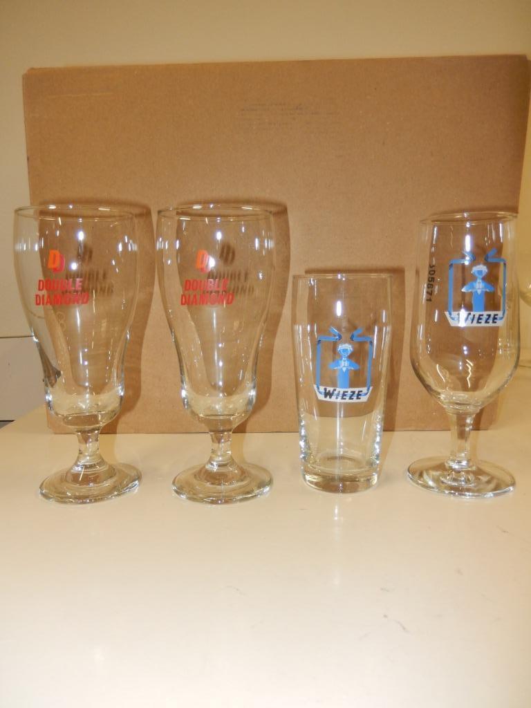 5 VERSCHILLENDE BIERGLAZEN, Ophalen of Verzenden, Gebruikt, Glas of Glazen, Duvel