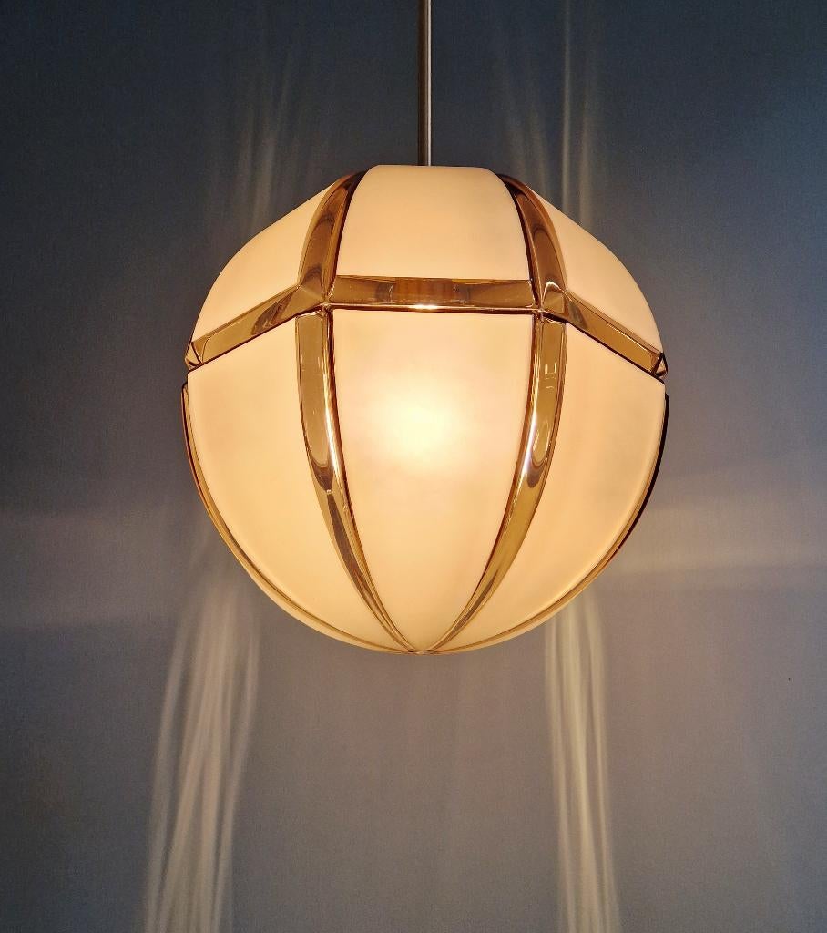 Grote hanglamp van matglas, Peill & Putzler, 1970, Ophalen of Verzenden
