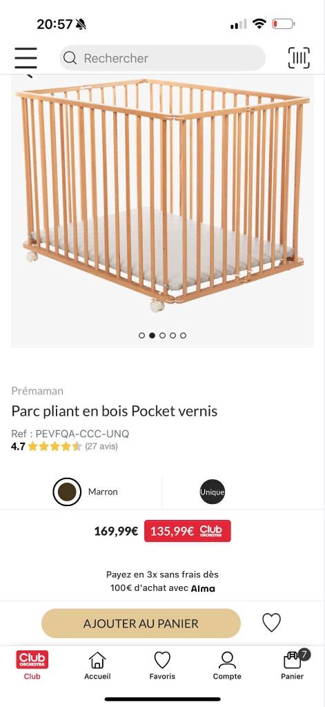 Parc enfant, Enfants & Bébés, Enlèvement, Comme neuf, Autres types