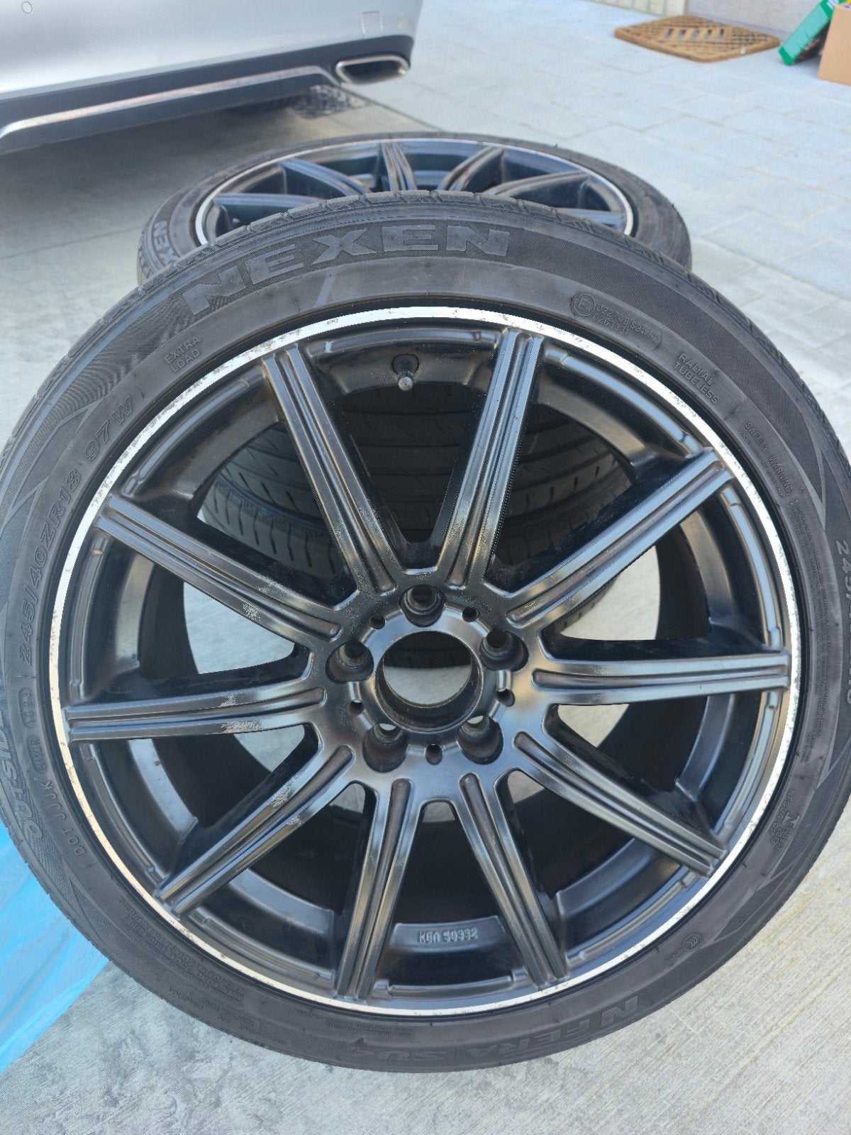 mercedes velgen + banden 245/40/18, Auto-onderdelen, Banden en Velgen, Ophalen, Band(en)
