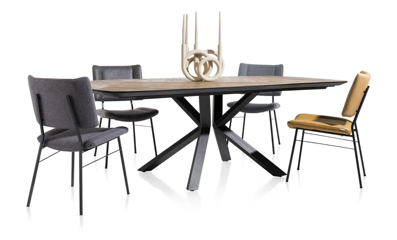 Eetkamertafel Xooon Fresno Mozaiek 240, Huis en Inrichting, Ophalen, Eikenhout