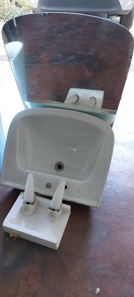 Ensemble lavabo sur pied - Vintage, Bricolage & Construction, Enlèvement, Utilisé, Lavabo