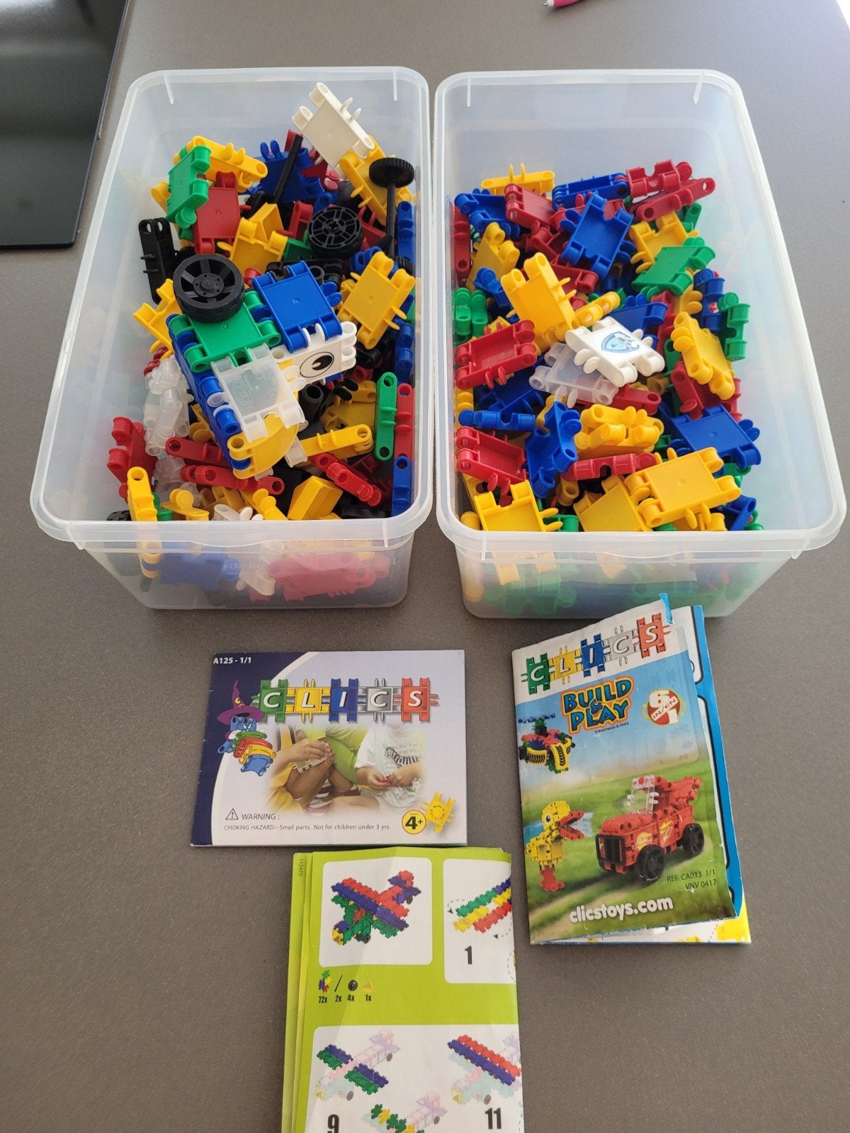 Clics + accessoires + 3 bouwplannnetjes, Kinderen en Baby's, Speelgoed | Educatief en Creatief, Ophalen of Verzenden