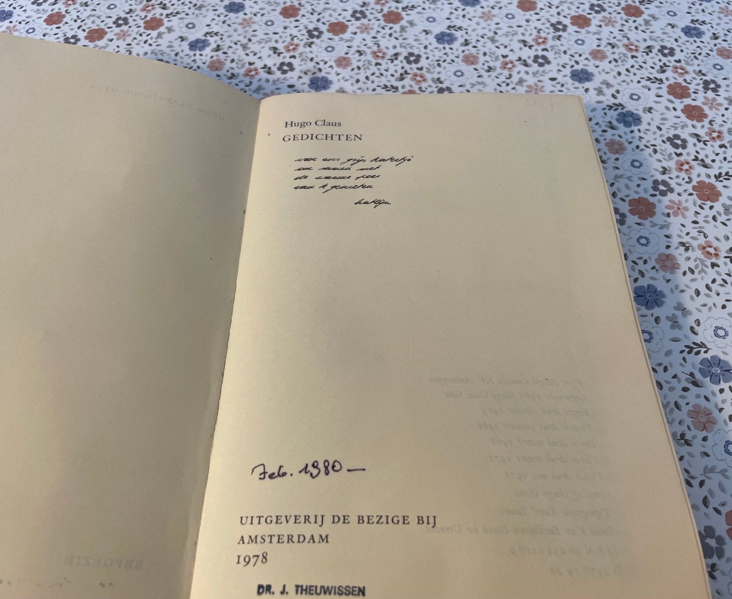 H. Claus – Gedichten (gesigneerd met persoonlijke opdracht), Livres, Littérature, Enlèvement ou Envoi, Utilisé, Belgique