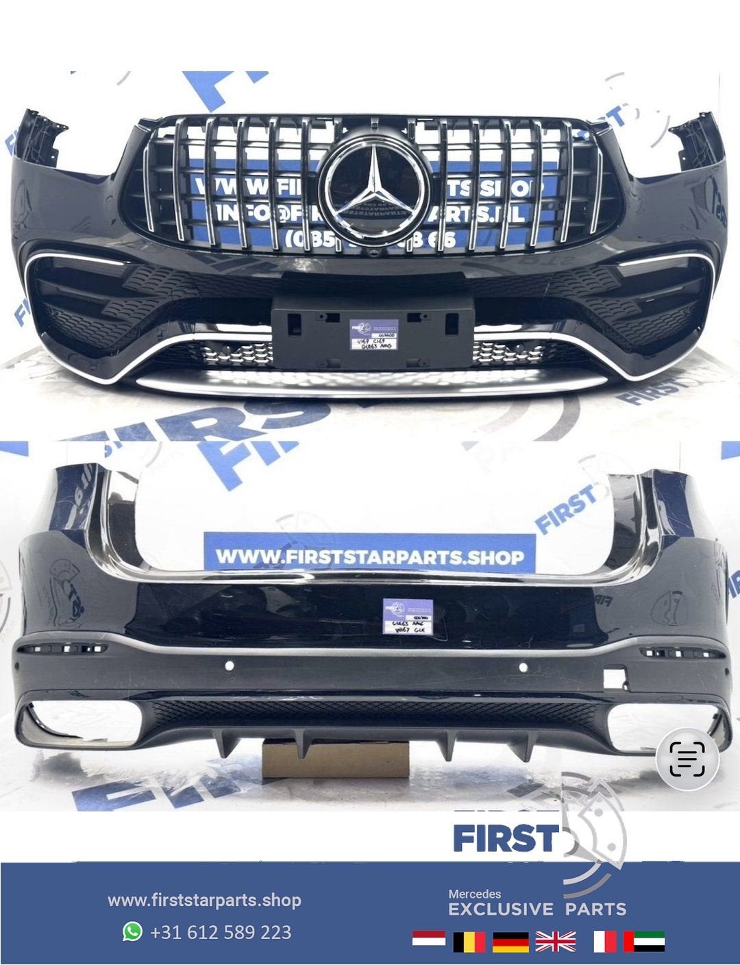 W167 GLE63 AMG PAKKET BUMPER SET V167 C167 GLE 63 AMG VOORBU, Utilisé, Avant, -, -