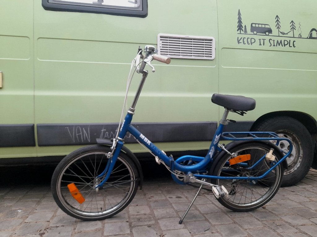 Vintage mini-plooifiets MBK, Fietsen en Brommers, Ophalen, Gebruikt, Versnellingen
