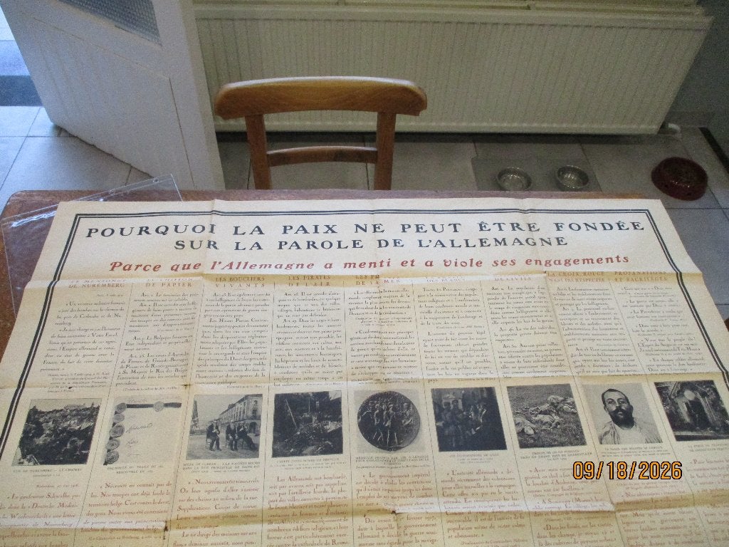 WO1: Anti-Duitse affiche, Verzamelen, Ophalen of Verzenden