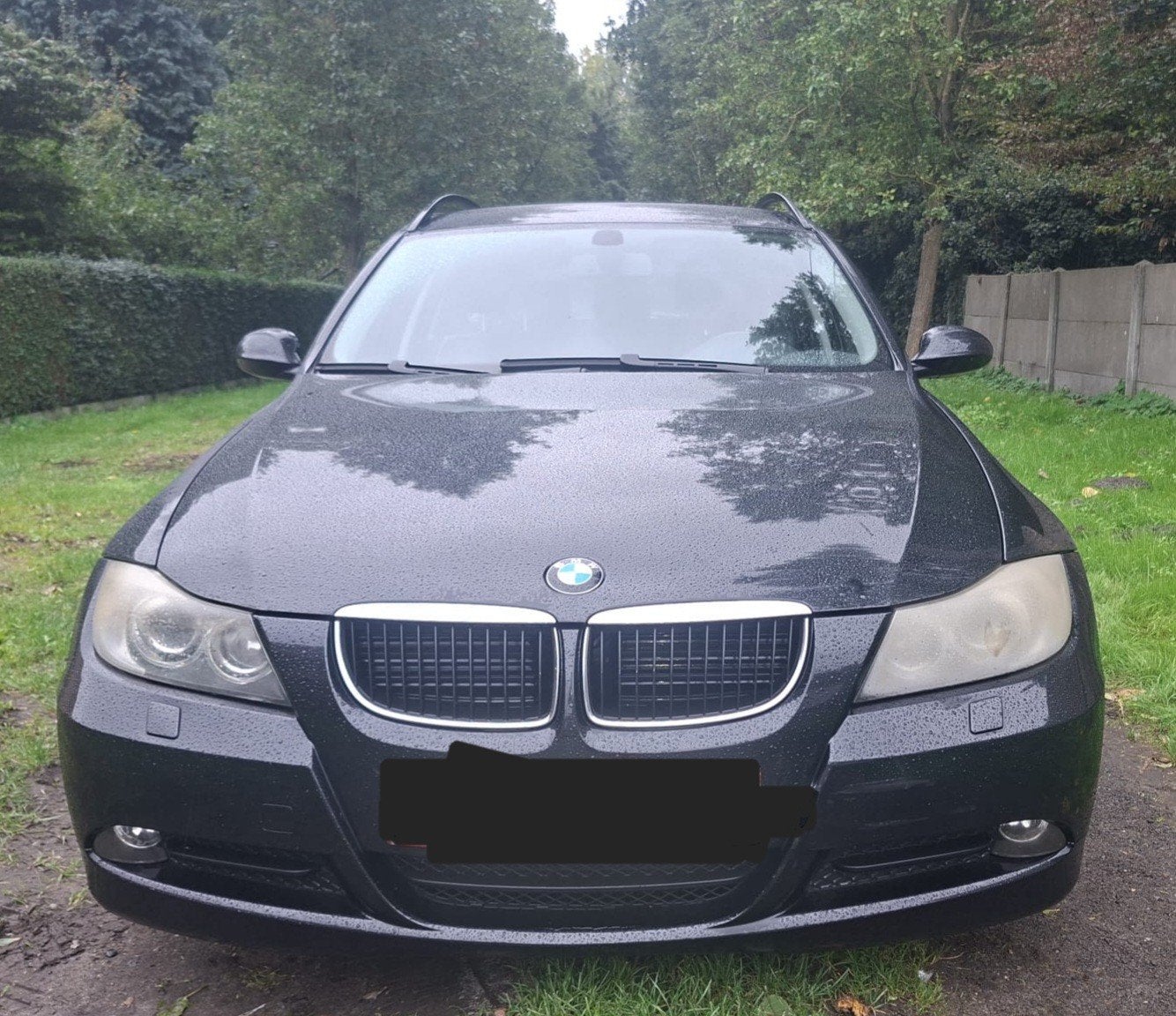 bmw 318D break, Auto's, Zwart, Zwart, Leder, 5 deurs