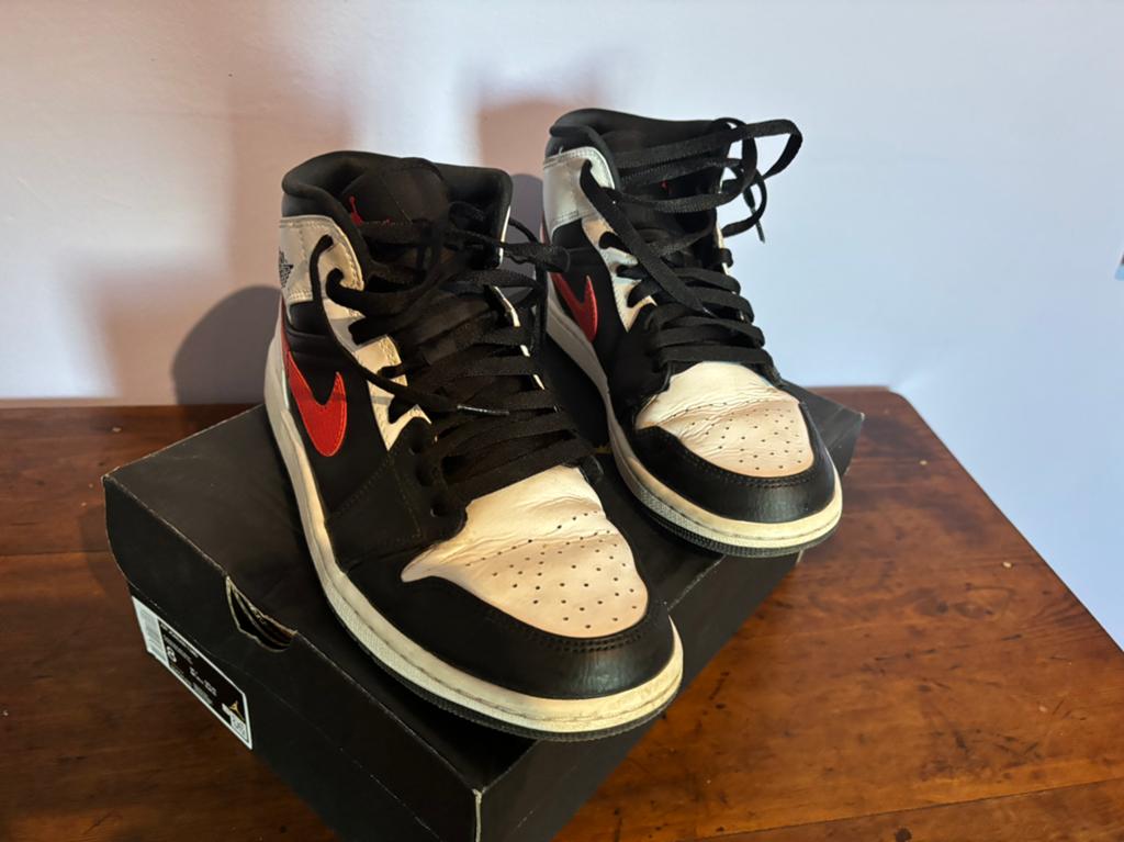 Air jordan mid taille 41, Comme neuf, Blanc, Baskets, Envoi