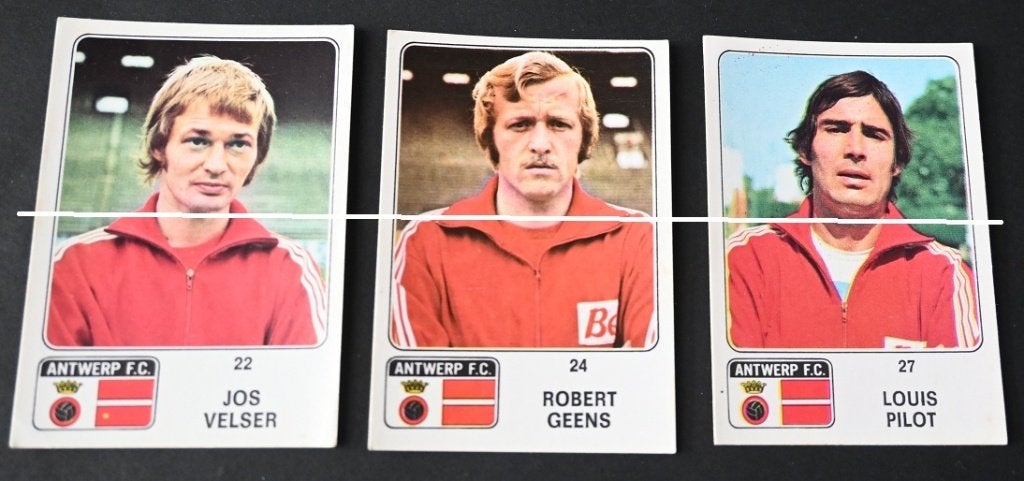 Panini Football 1973 - 74 / FC Antwerp / 6 spelers, Verzamelen, Verzenden, Zo goed als nieuw, Poster, Plaatje of Sticker
