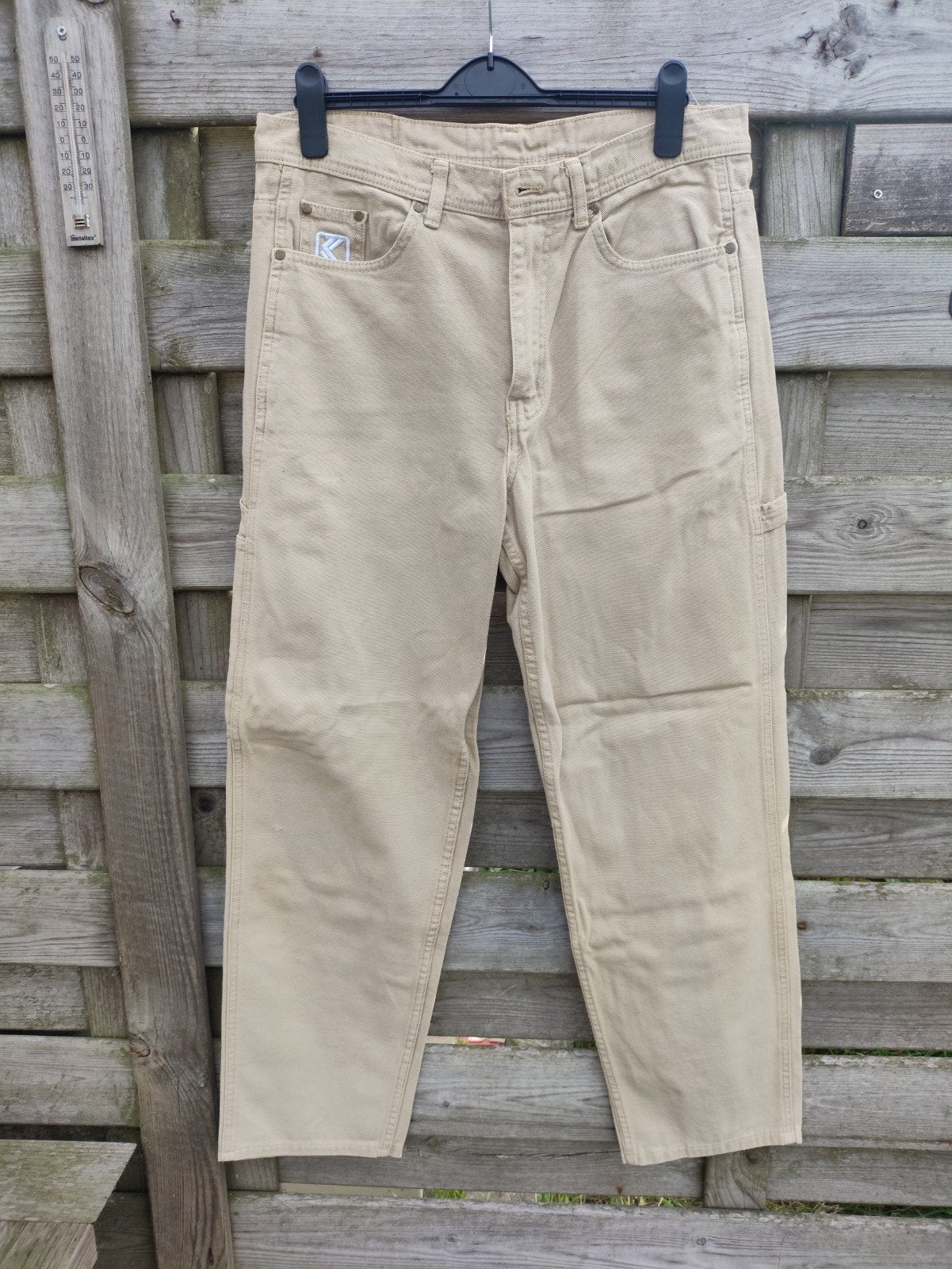 Broek Karl Kani beige, Maat 48/50 (M), Beige, Ophalen of Verzenden, Zo goed als nieuw