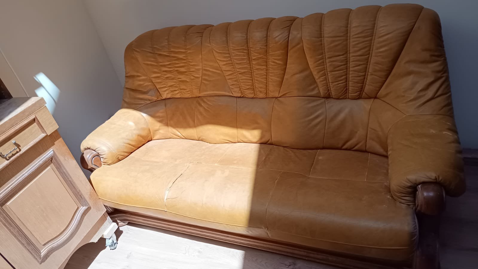 1 Fauteuil 3places et 2 Fauteuils 1 place A DONNER, Enlèvement, Utilisé, Autres dimensions, Bois