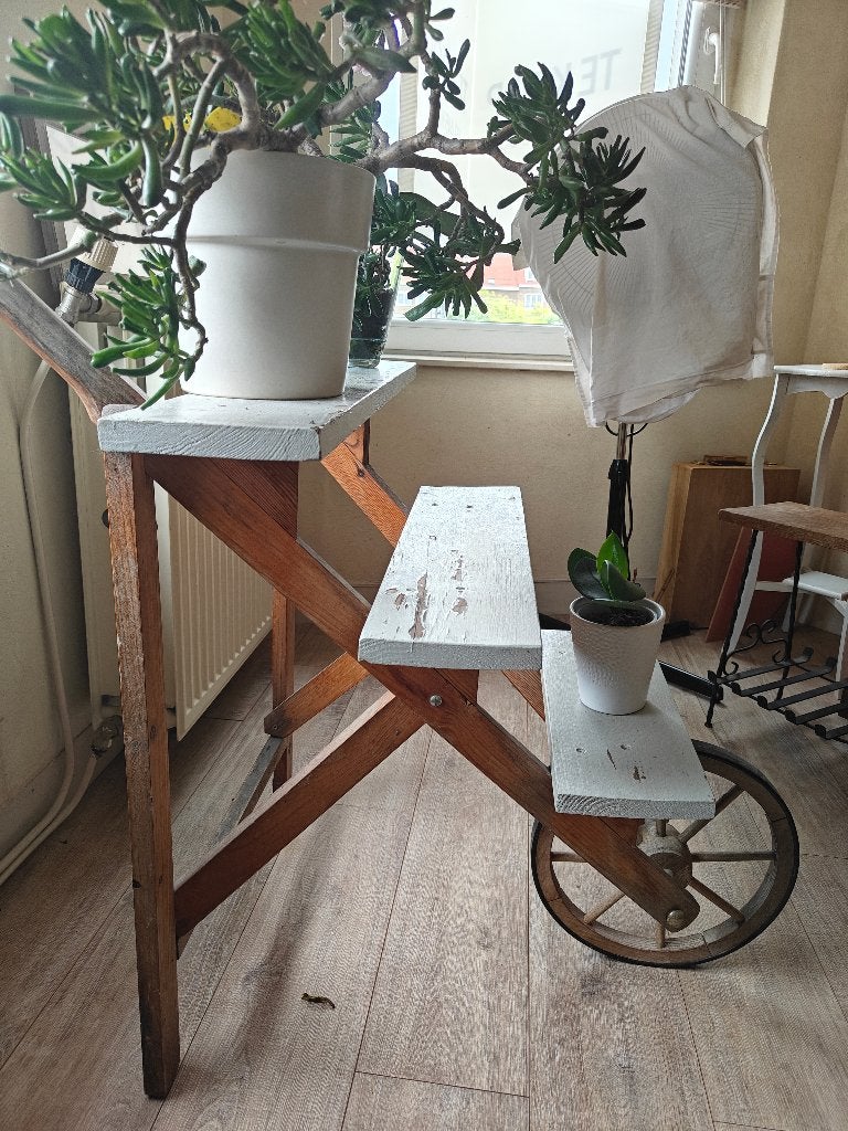 Kruiwagen, vintage houten kar voor planten, Ophalen