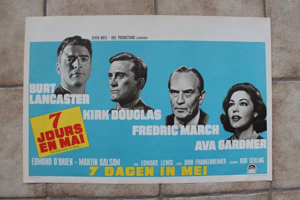filmaffiche 7 Days In May Kirk Douglas 1964 filmposter, Verzamelen, Posters, Rechthoekig Liggend, Ophalen of Verzenden, Zo goed als nieuw