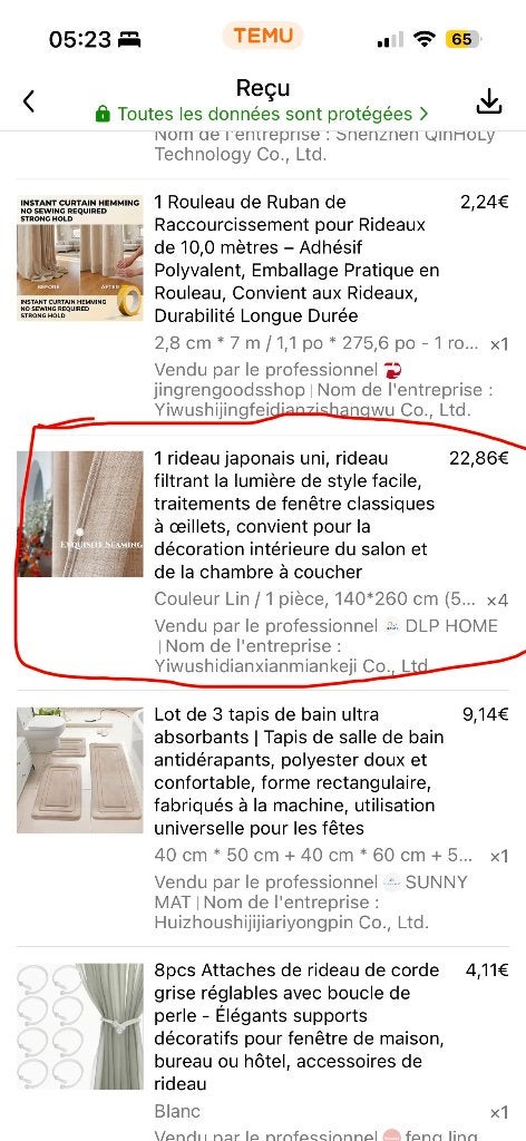 Rideau en Lin, Enlèvement ou Envoi, Neuf