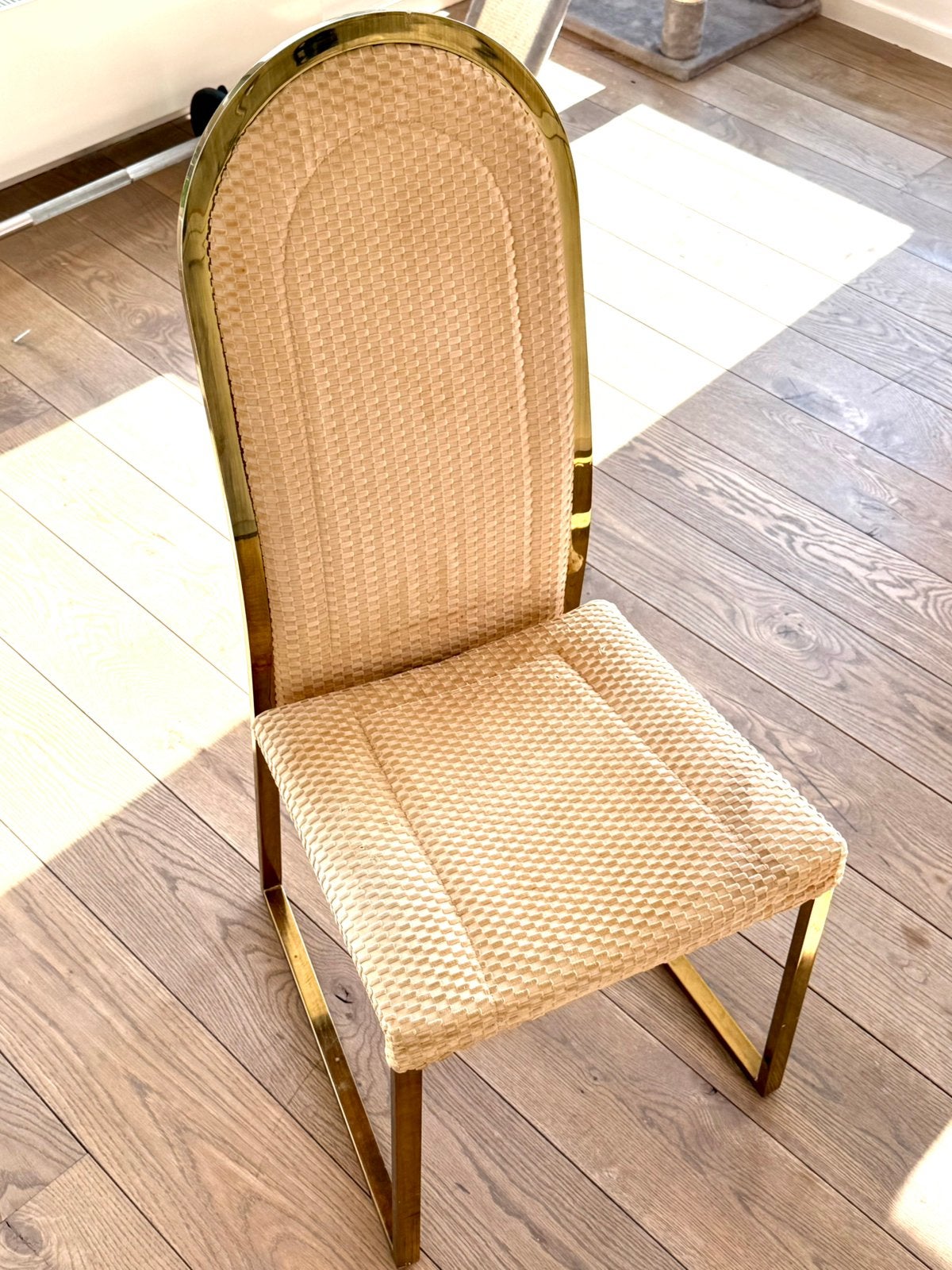 Vintage 1970s Belgochrom dining chair, Enlèvement, Utilisé, Métal, Blanc