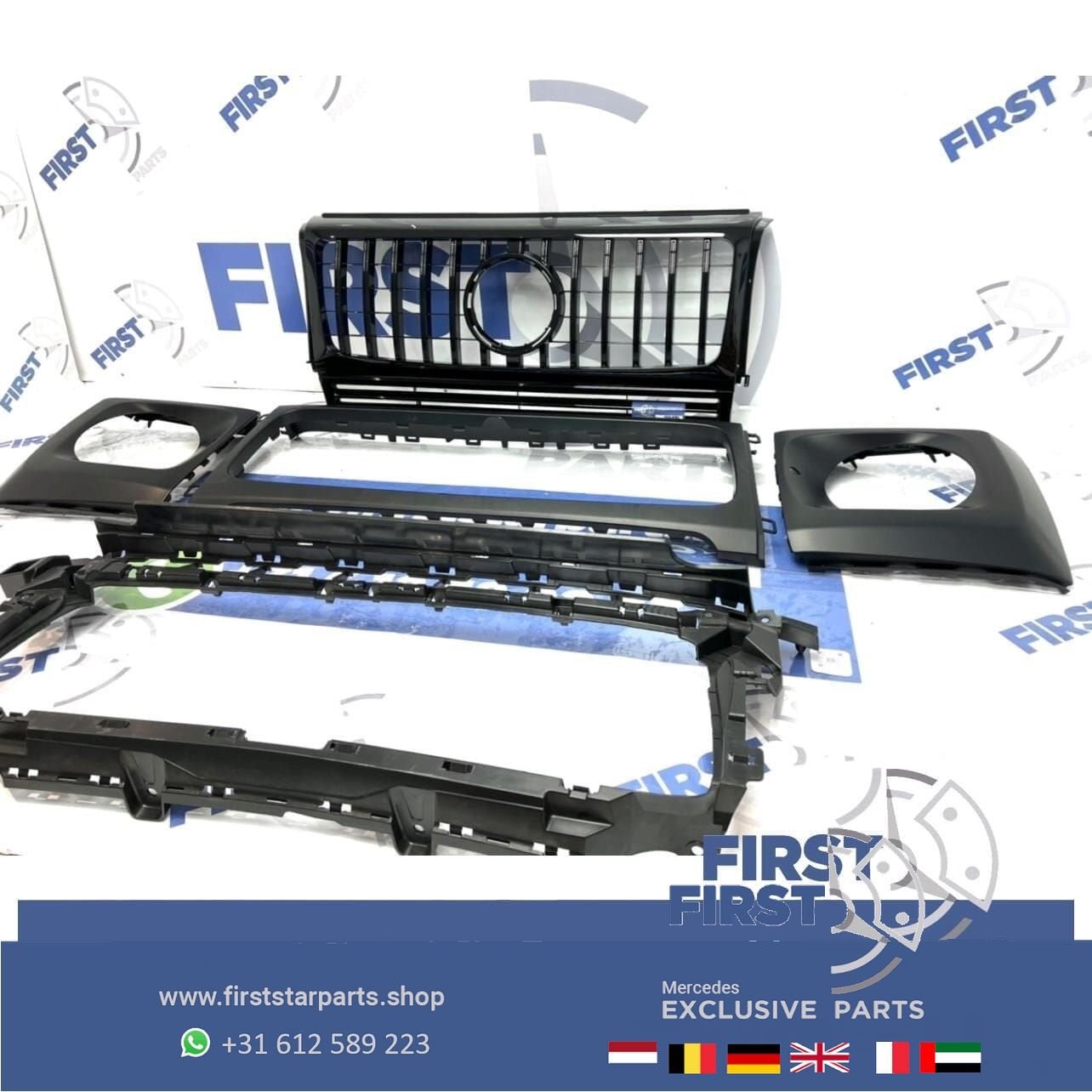 W463 G KLASSE AMG VOORBUMPER DELEN ZWART Mercedes AMG 63 LIN, Utilisé, -, Avant, -