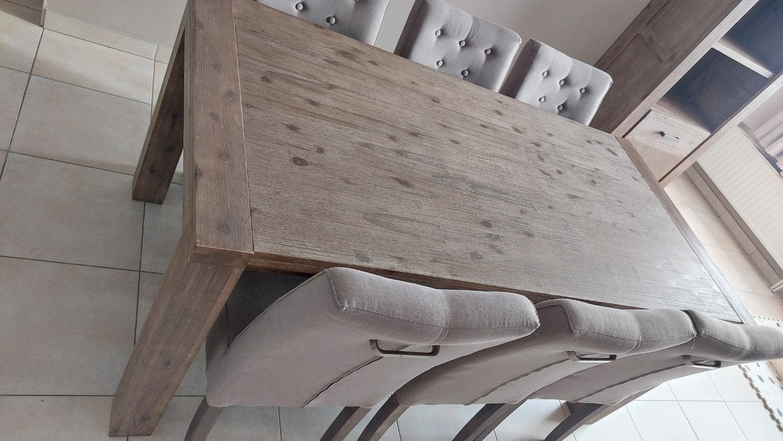 WEBA Eettafel + 6 stoelen en Boekenkast. MOET SNEL WEG!, Huis en Inrichting, Complete eetkamers, Ophalen, Zo goed als nieuw, Landelijk