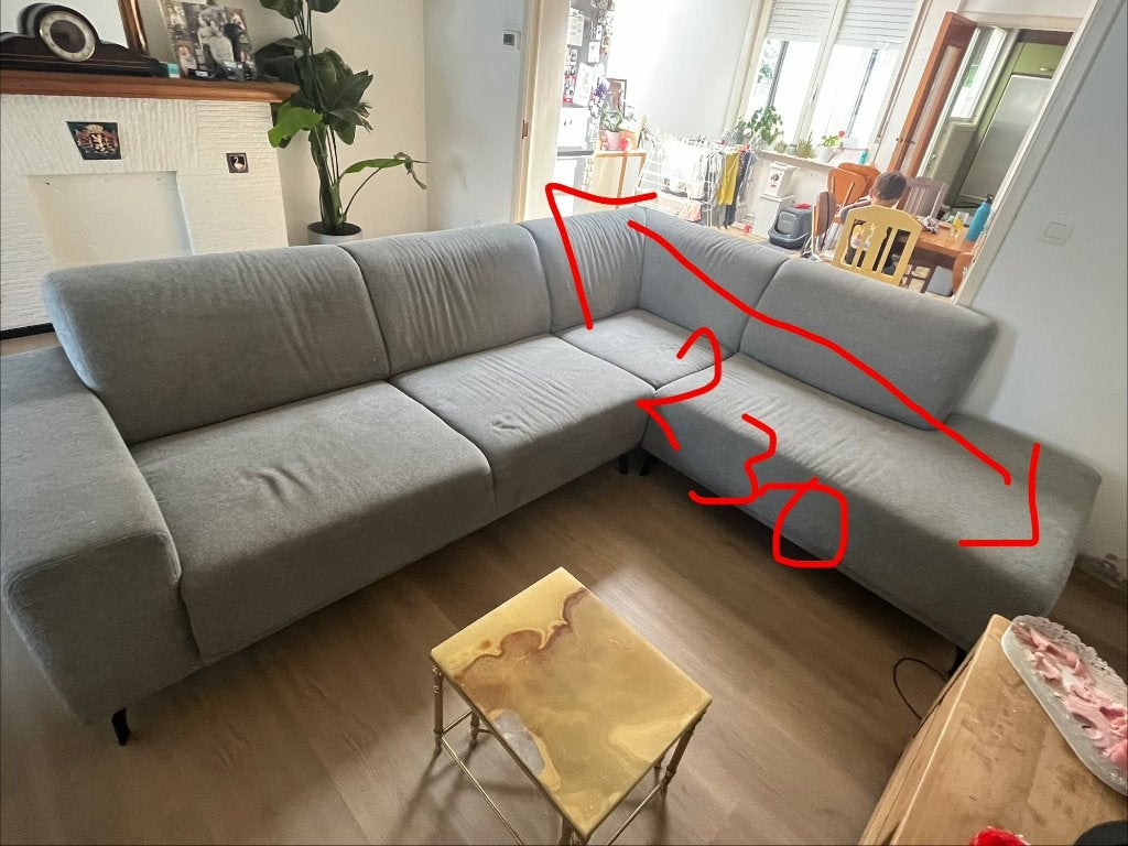 Zetel, Ophalen, 250 tot 300 cm, Gebruikt, Hoekbank