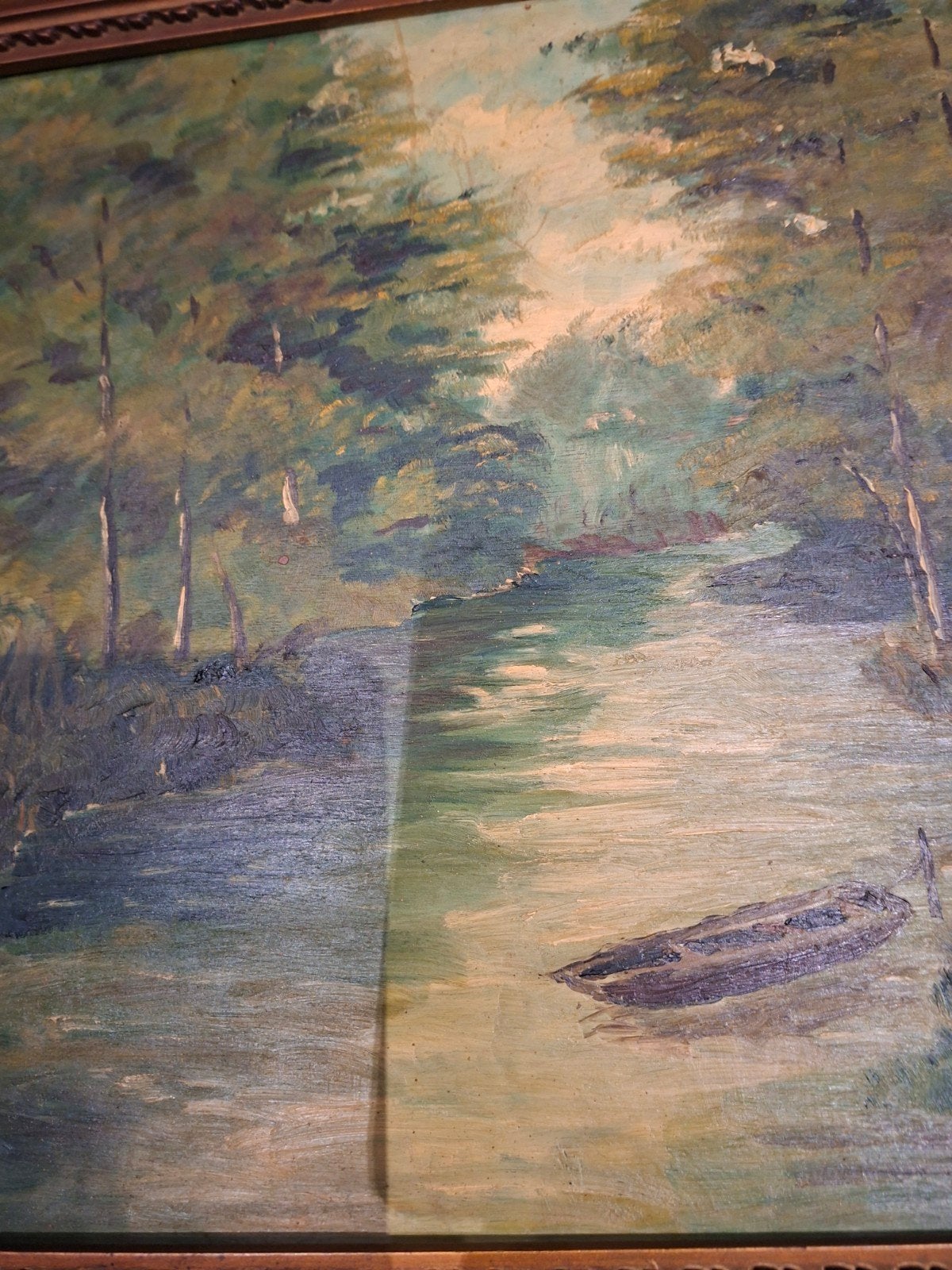 tableau ancien  un peu  poussiereux, Antiquités & Art, Enlèvement