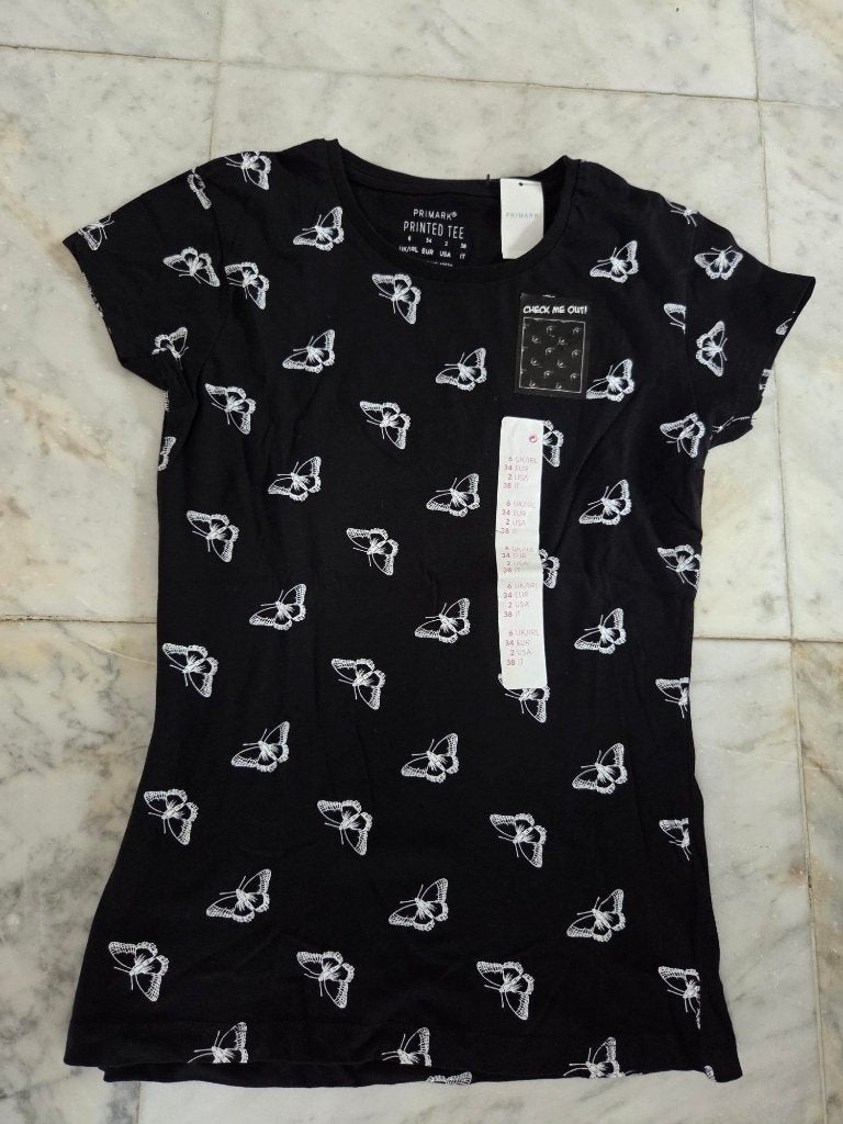 T-shirt - maat 34 - Nog nieuw!, Ophalen, Primark, Zwart, Nieuw