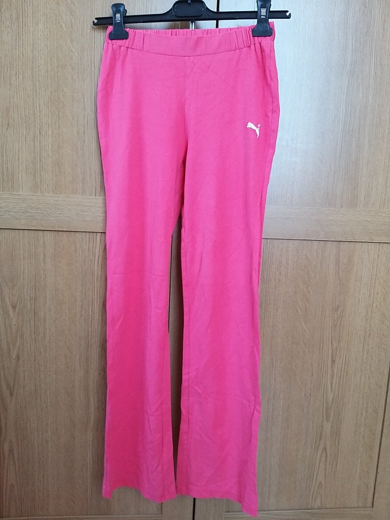 Puma roze broek met elastisch logo 12 jaar oud meisje, Meisje, Puma, Sport- of Zwemkleding, Ophalen of Verzenden