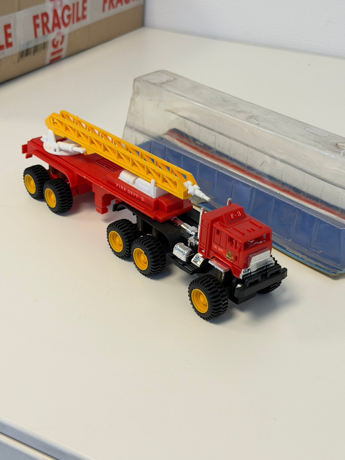 Vintage Top Trucks Brandweer Ladderwagen 1986 met Verpakking, Ophalen of Verzenden, Zo goed als nieuw