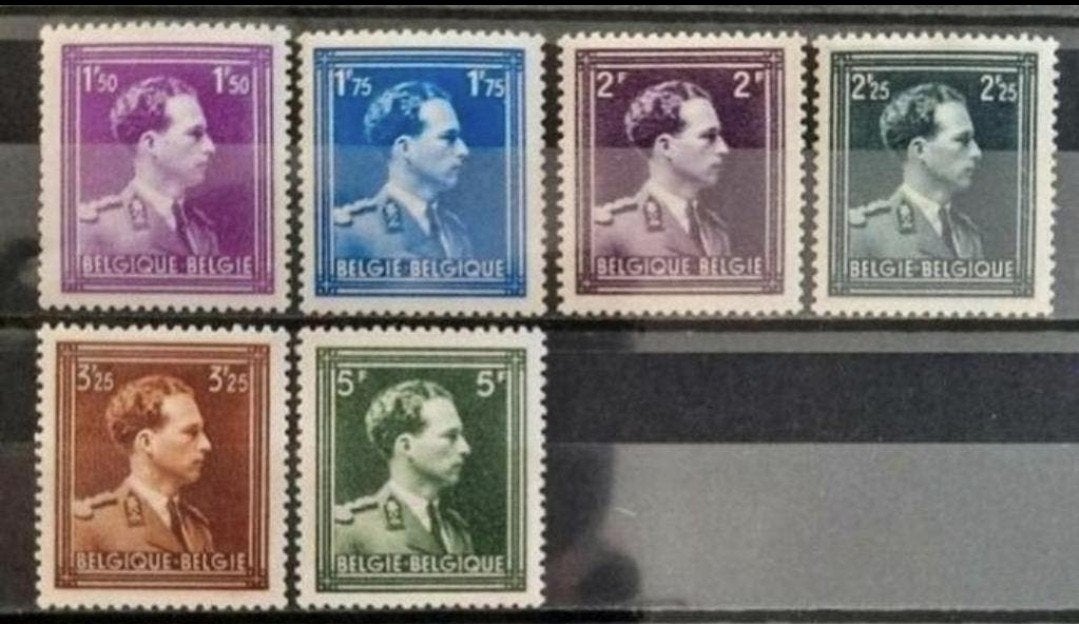 Belgique : COB 641/46 ** Col ouvert 1943, Timbres & Monnaies, Sans timbre, Neuf, Enlèvement ou Envoi, Non oblitéré