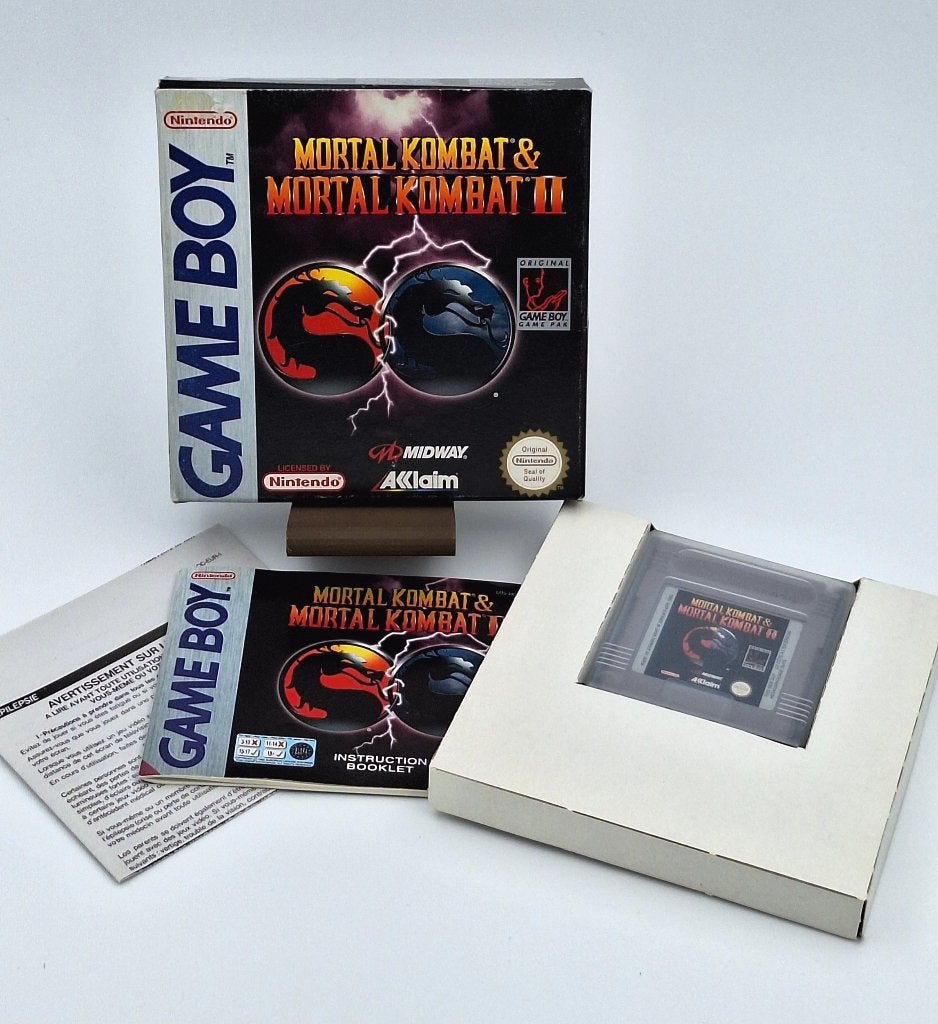 Mortal Kombat et Mortal Kombat II Nintendo GameBoy Original, 1 joueur, Combat, Comme neuf, À partir de 16 ans