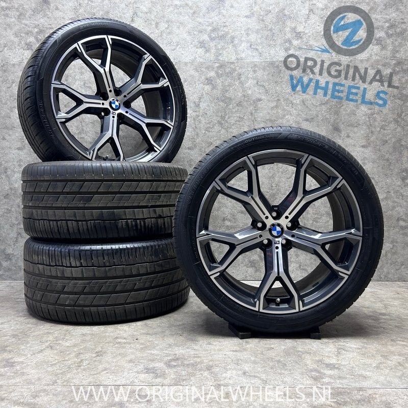21 inch originele velgen + zomerbanden BMW X5 X6 G05 G06 sty, Gebruikt, -, 275 mm, -