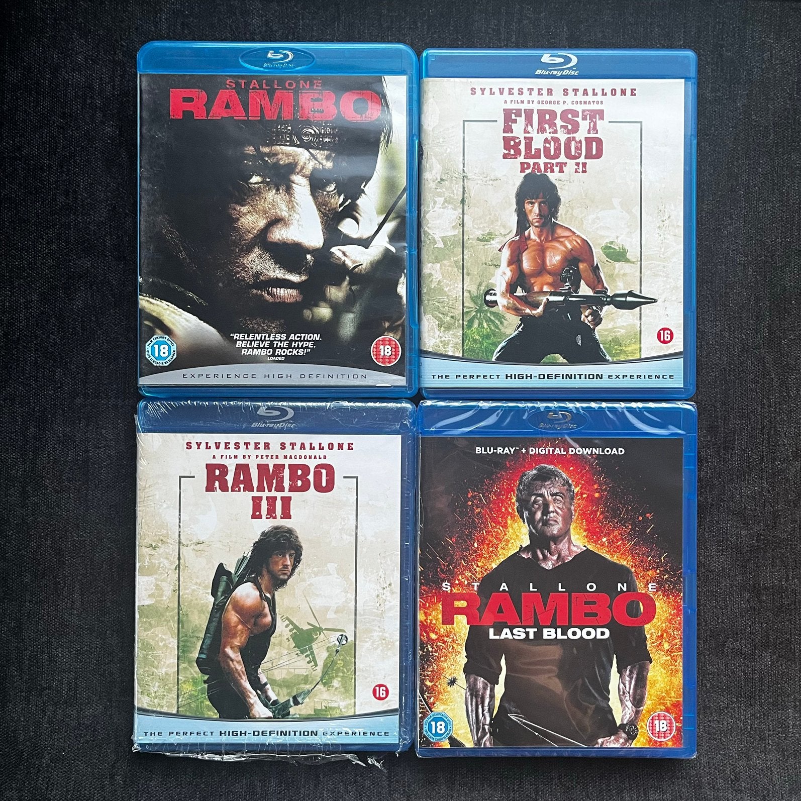 Rambo — Collection Blu-ray de 4 films, Enlèvement ou Envoi, Comme neuf, Audio, Blu-ray