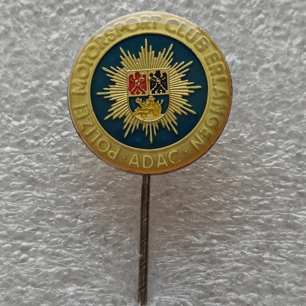 ADAC Police Motorsport Club Erlangen Erebadge, Speldje, Collections, Broches, Pins & Badges, Enlèvement ou Envoi, Utilisé, Transport