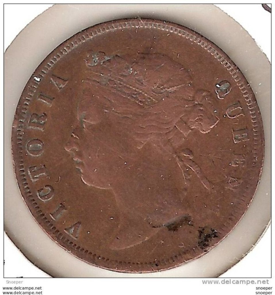 Straits settlements 1 cent 1875 km 9 vf, Timbres & Monnaies, Monnaies | Asie, Envoi, Asie du Sud Est, Monnaie en vrac